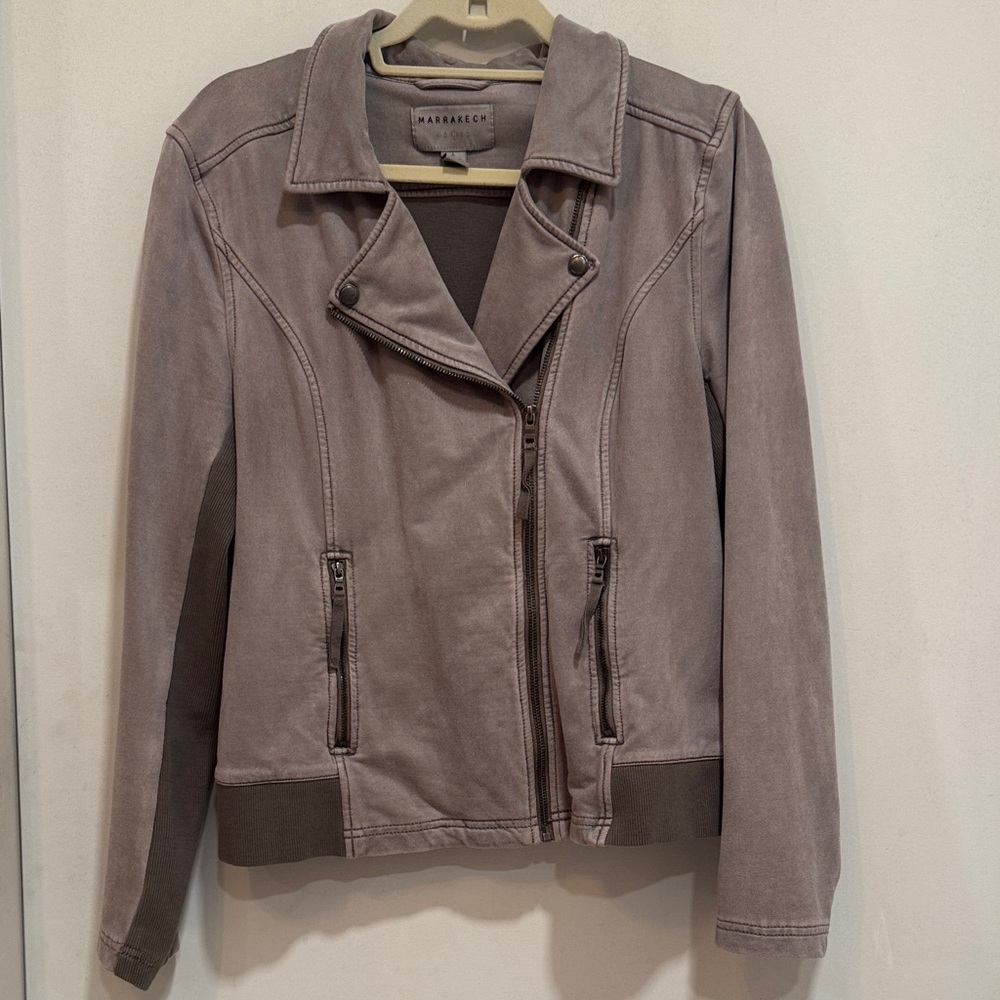 MARRAKECH Large Gray/Light Purple Soft Fabric Jacket